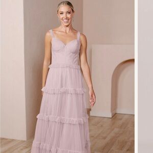 Revelry Sloane Tulle Bridesmaid Dress Dusty Quartz Mauve